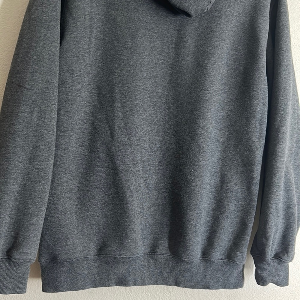 Adidas Gray Fleece  Long Sleeves Pullover Hoodie - Picture 10 of 17